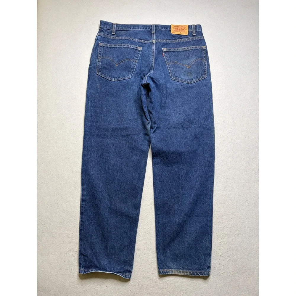 Levi's 550 Jeans Mens 38x32 Blue Relaxed Fit Tapered Leg Vintage 90s Made in USA
